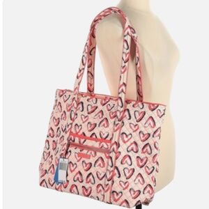 NWT Vera Bradley Lot of 2 Hearts Pink Tote & Face Mask